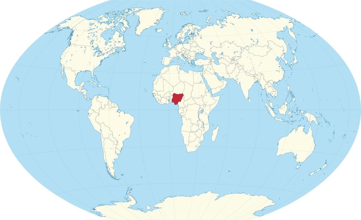 دنیا کے نقشے دکھا نائیجیریا