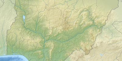 نقشہ نائیجیریا کے دکھا امداد اور نکاسی آب