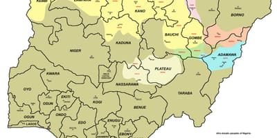 نقشہ نائیجیریا کے ساتھ 36 امریکہ