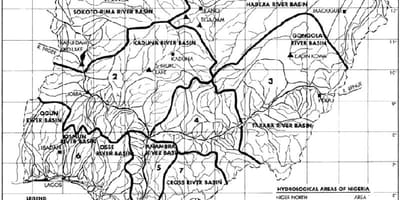 نقشہ کے ہائیڈرولوجیاتی نائیجیریا
